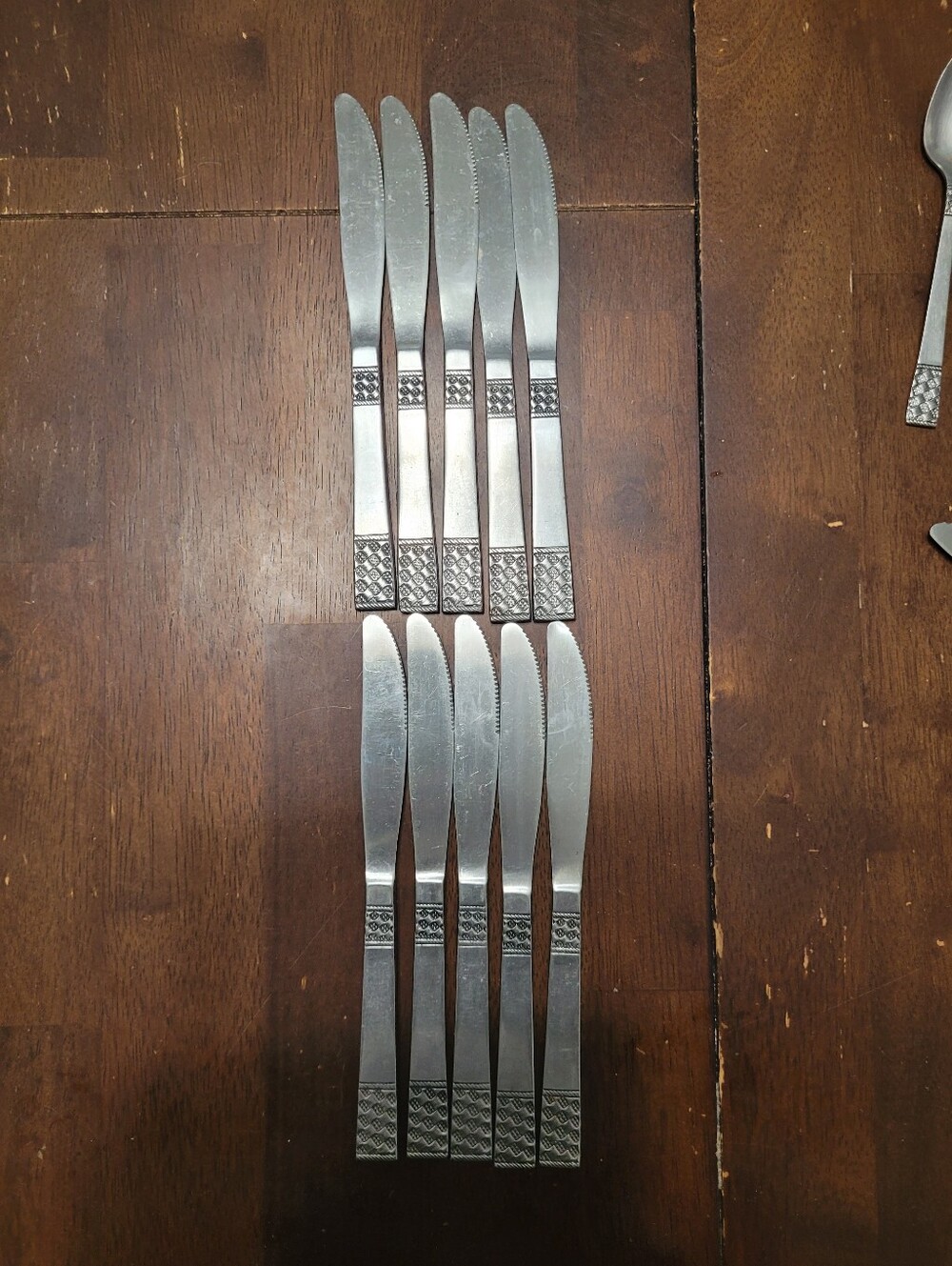 Towle Supreme stainless steel  Basketweave" pattern (TWS127) Butter Knife Set 10